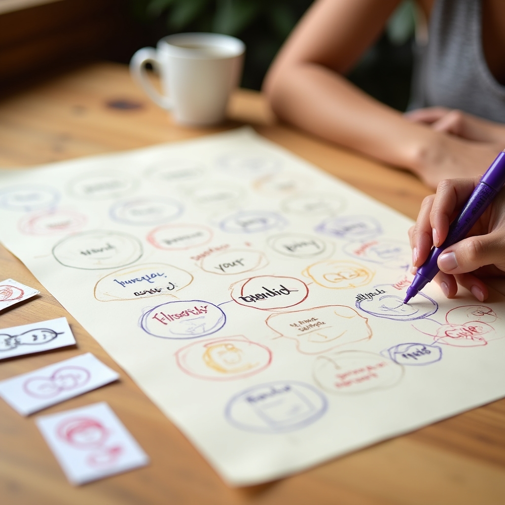 Ejercicio de mapeo emocional con tarjetas de emociones