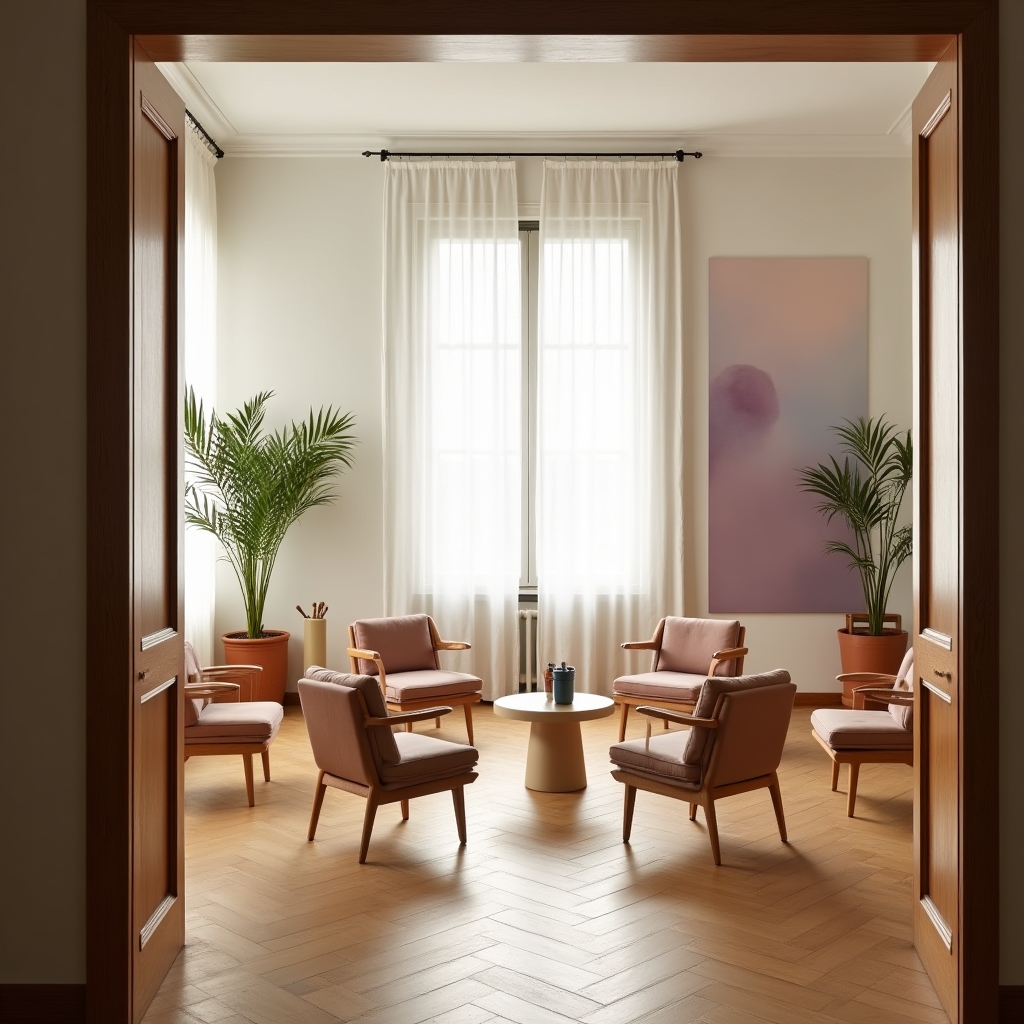 Espacio interior del taller de emociones en Madrid